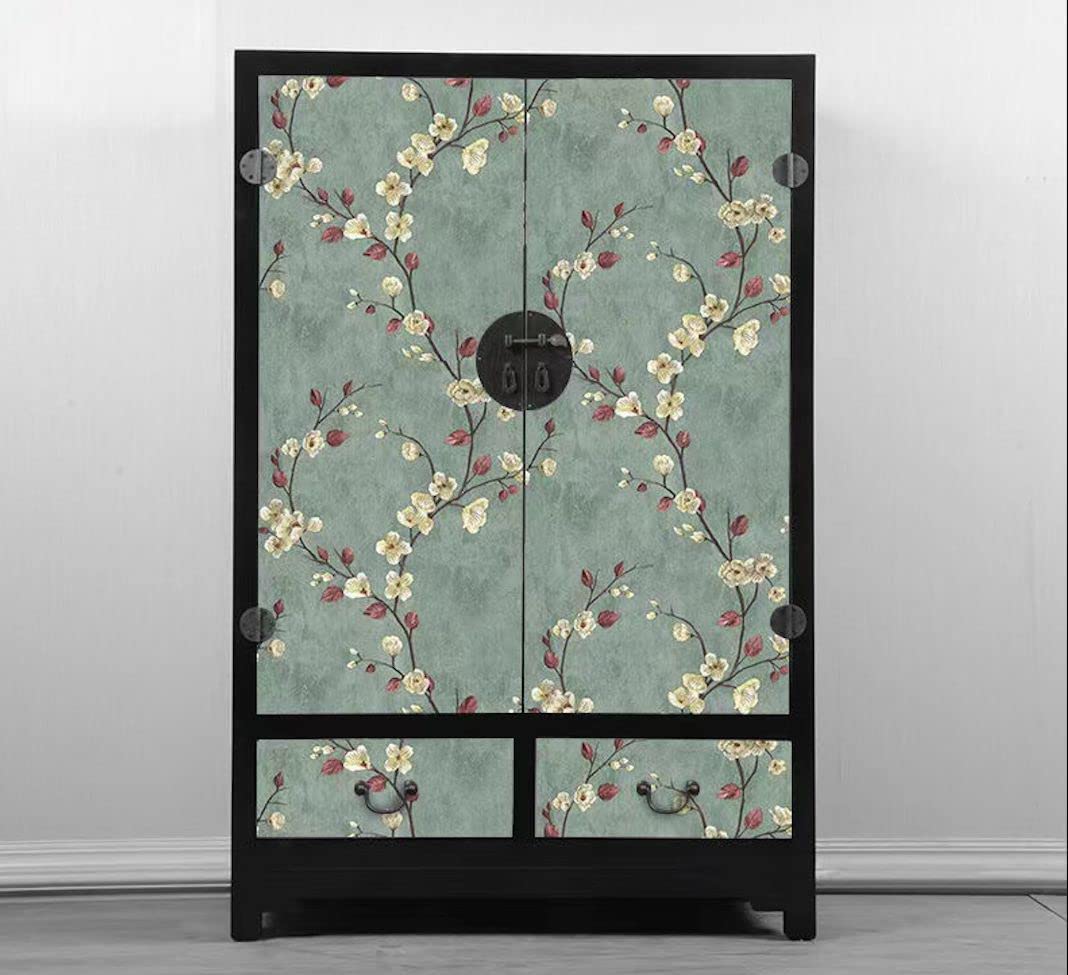 Pringo Floral & Botanical Green wallpaper Sticker (16.5 Feet X 1.5 Feet ) - Macmlone