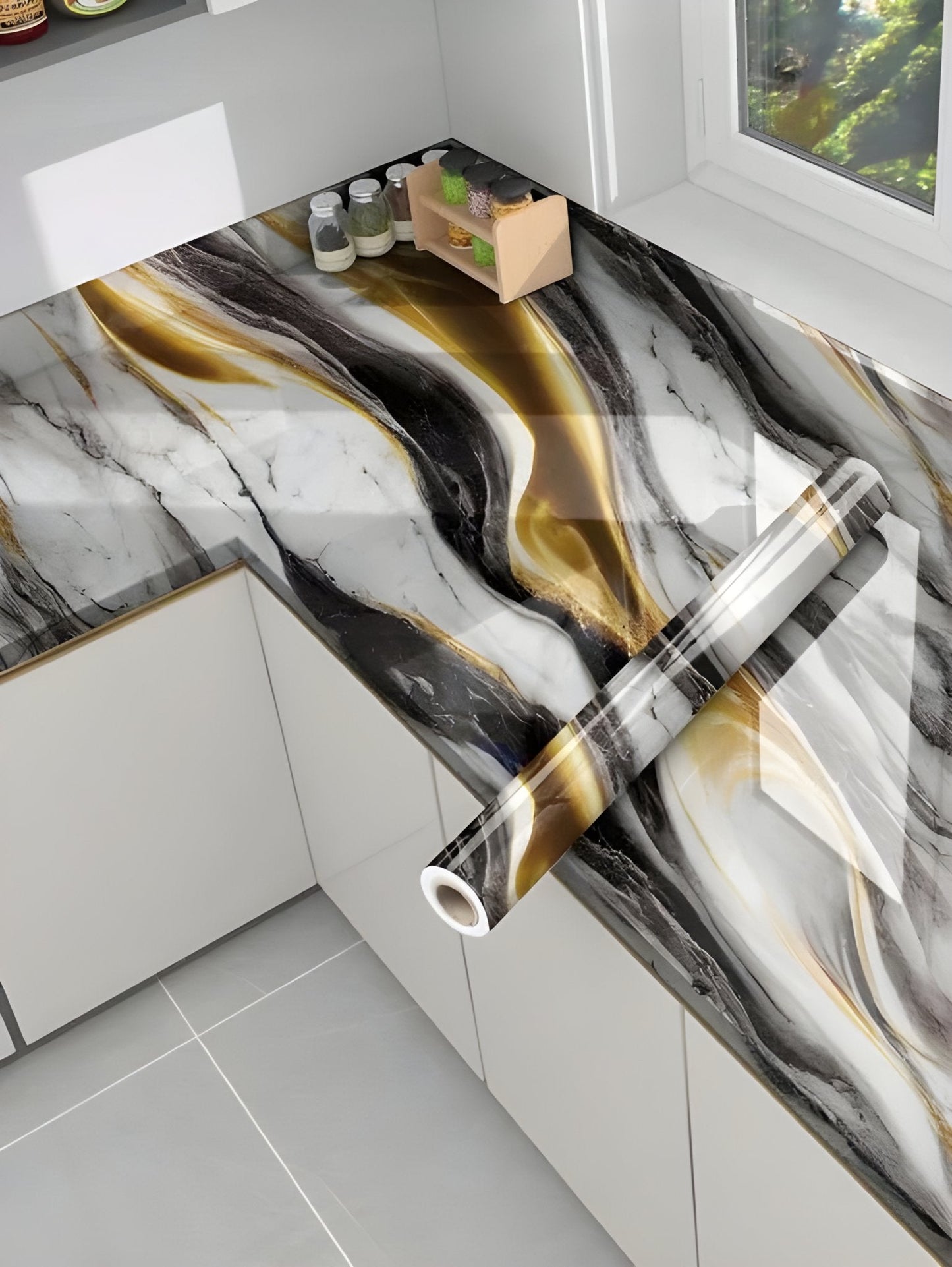 Abstract Marble Wallpaper Stickers - Macmlone