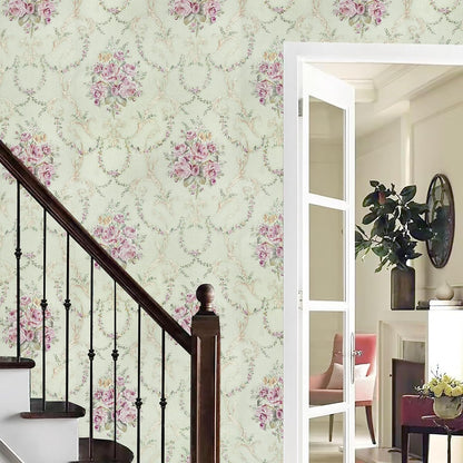 Bestery Vintage Floral wallpaper Sticker (16.5 Feet X 1.5 Feet) - Macmlone