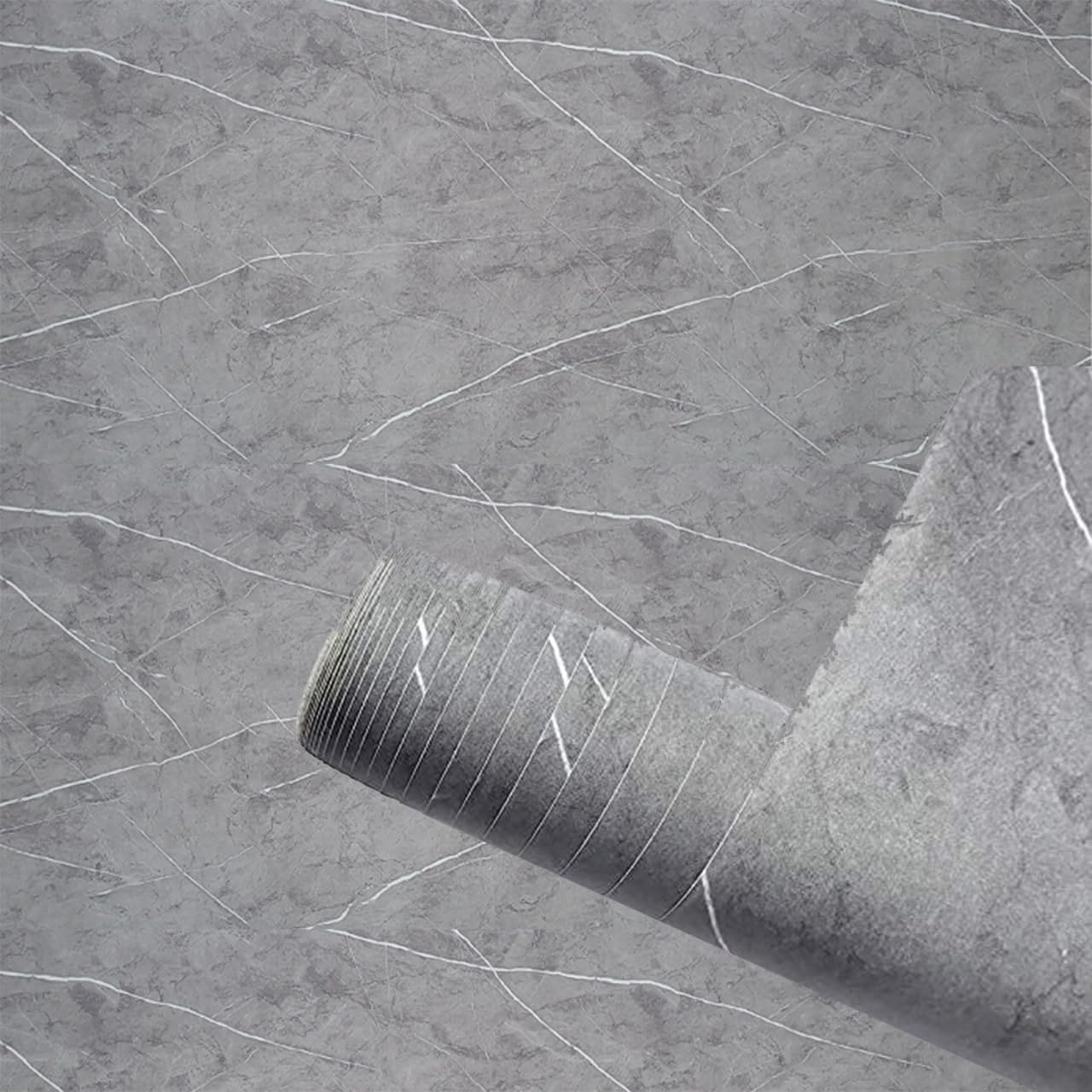 Gray Marble Wallpaper Stickers - Macmlone
