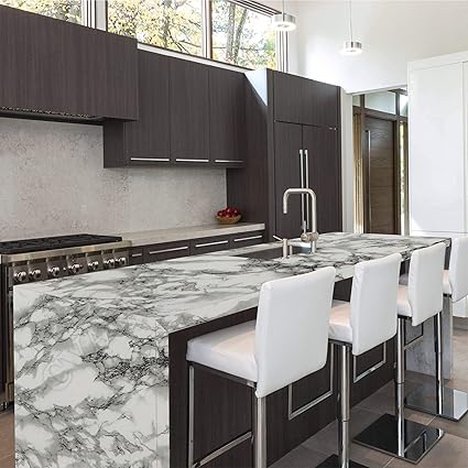 Italian White And Black Marble Wallpaper Stickers - Macmlone