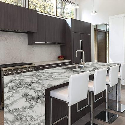 Italian White And Black Marble Wallpaper Stickers - Macmlone