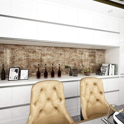 Nareval Brown Marble Wallpaper Stickers - Macmlone