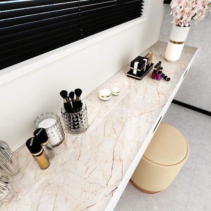 Nareval Cream Marble Wallpaper Stickers - Macmlone