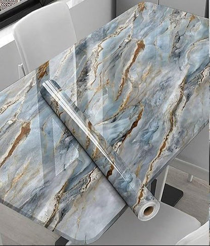 Oceanic Marble Adhesive Decor Sticker (6.5 Feet X 2 Feet) - Macmlone