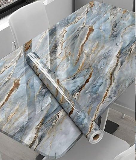 Oceanic Marble Adhesive Decor Sticker (6.5 Feet X 2 Feet) - Macmlone