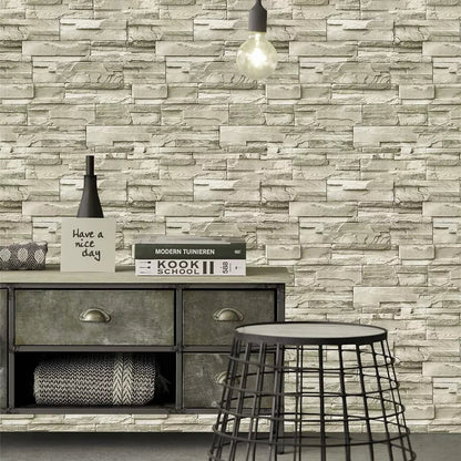 Vintage Brick Pattern wallpaper Sticker (16.5 Feet X 1.5 Feet) - Macmlone