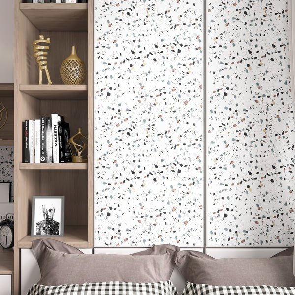 White Stone Marble Wallpaper Stickers - Macmlone